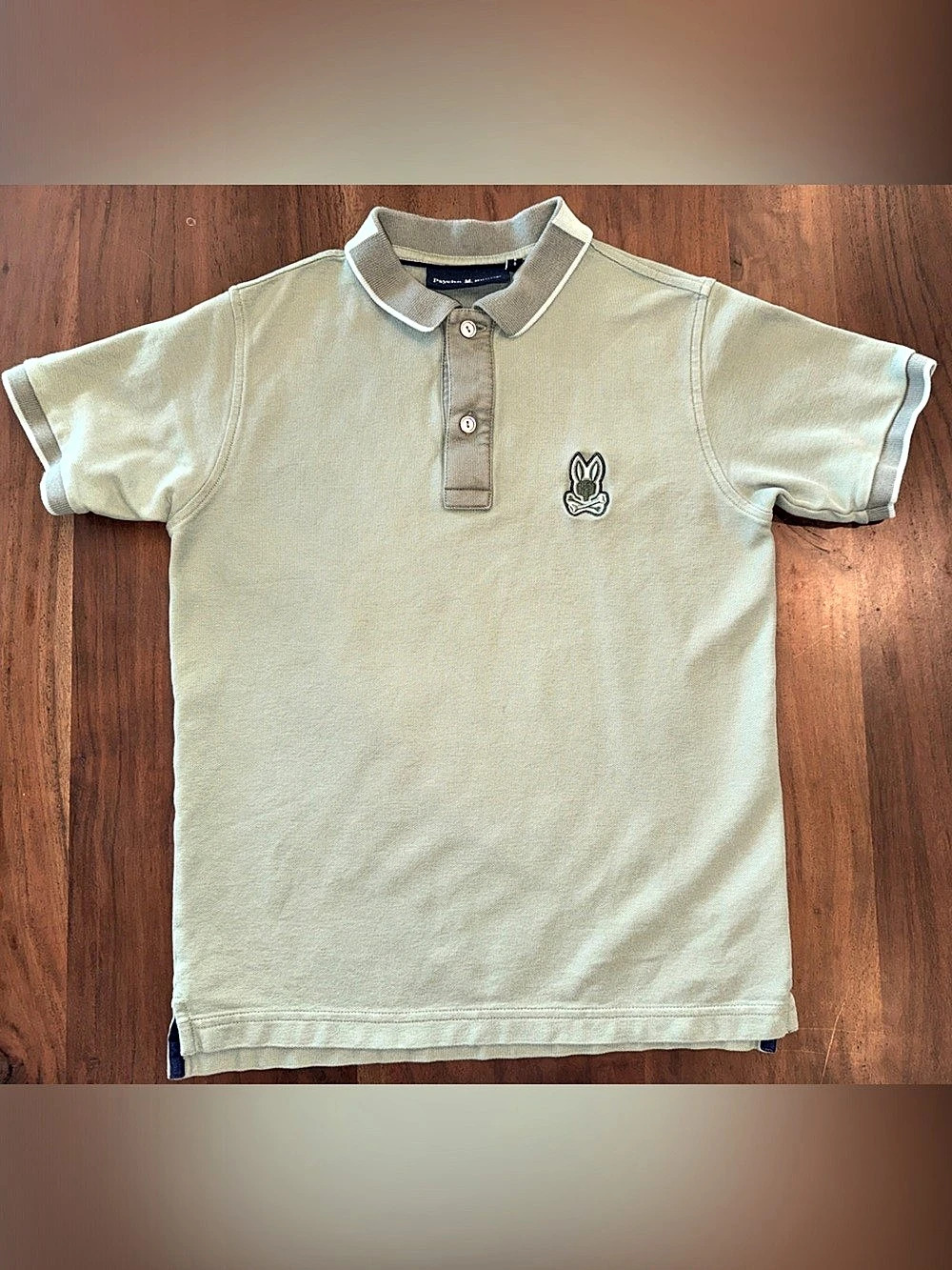 Psycho Bunny Boy’s Green Polo Shirt Large